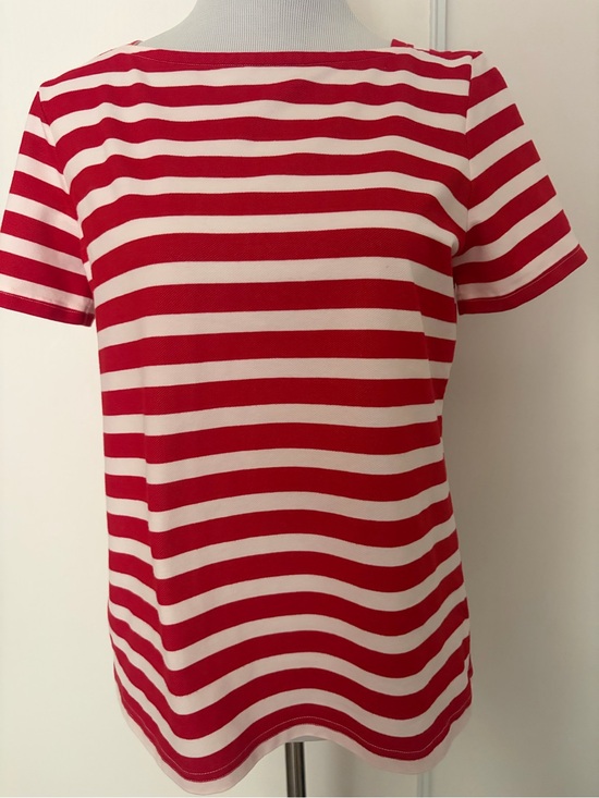 Liz Claiborne Tops - Liz Claiborne Red and Cream Striped Tee